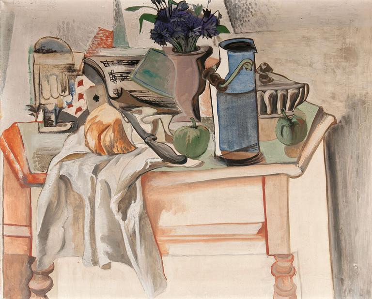 Still Life with a Score and Cornflowers