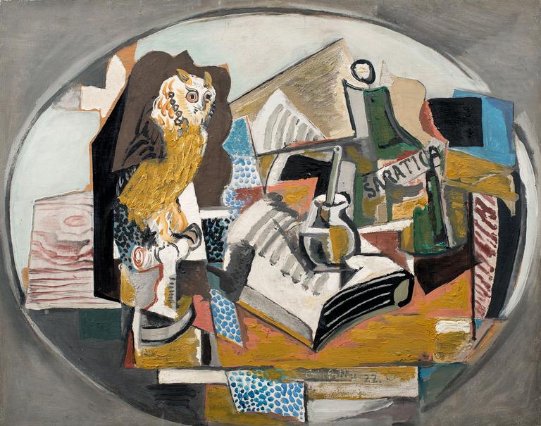 Still life with owl