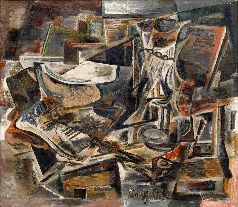 Still Life with a Glass and a Pipe
