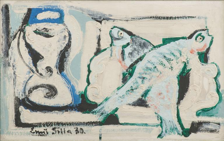Glass and Fish on a Plate