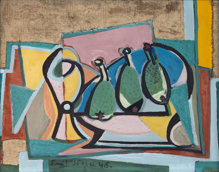 Still Life with a Glass and Fruit