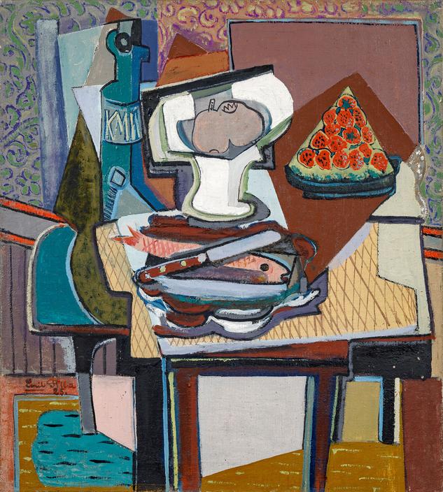 Still Life with Fish and Strawberries