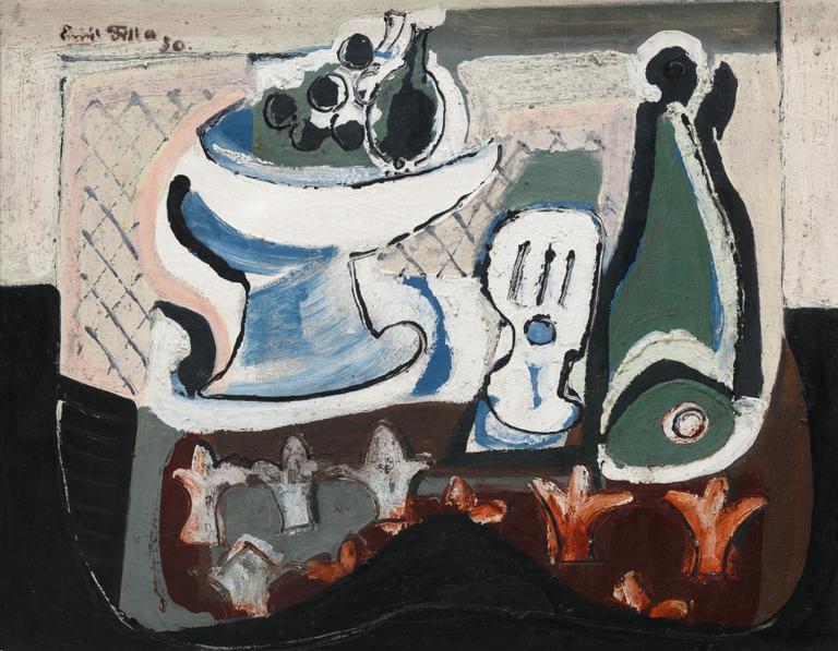 Still Life with a Tray and Bottle